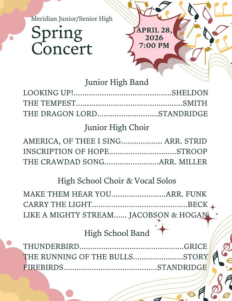 Spring Concert Tonight!!