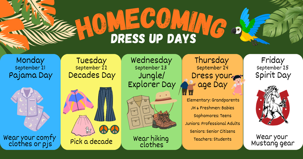 Homecoming dress up days
