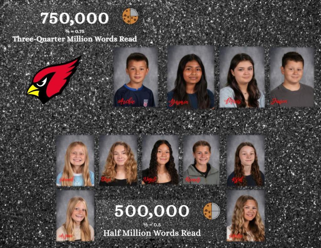 MJHS Three Quarter and Half Million Word Readers
