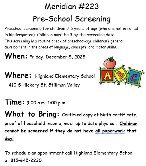 Preschool Screening
