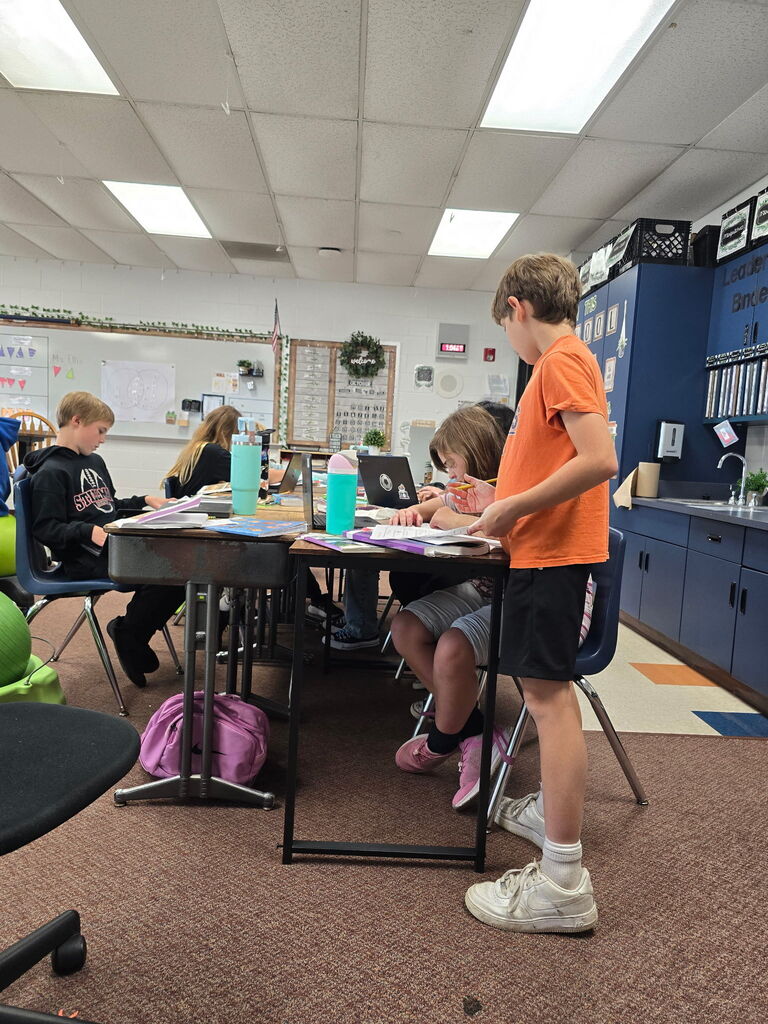 student helping
