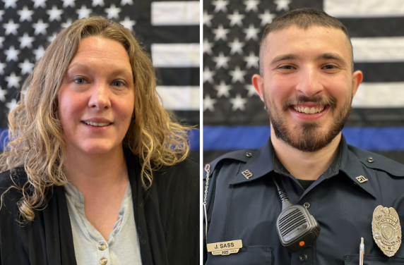 Officers Nicole Cimino and John Sass