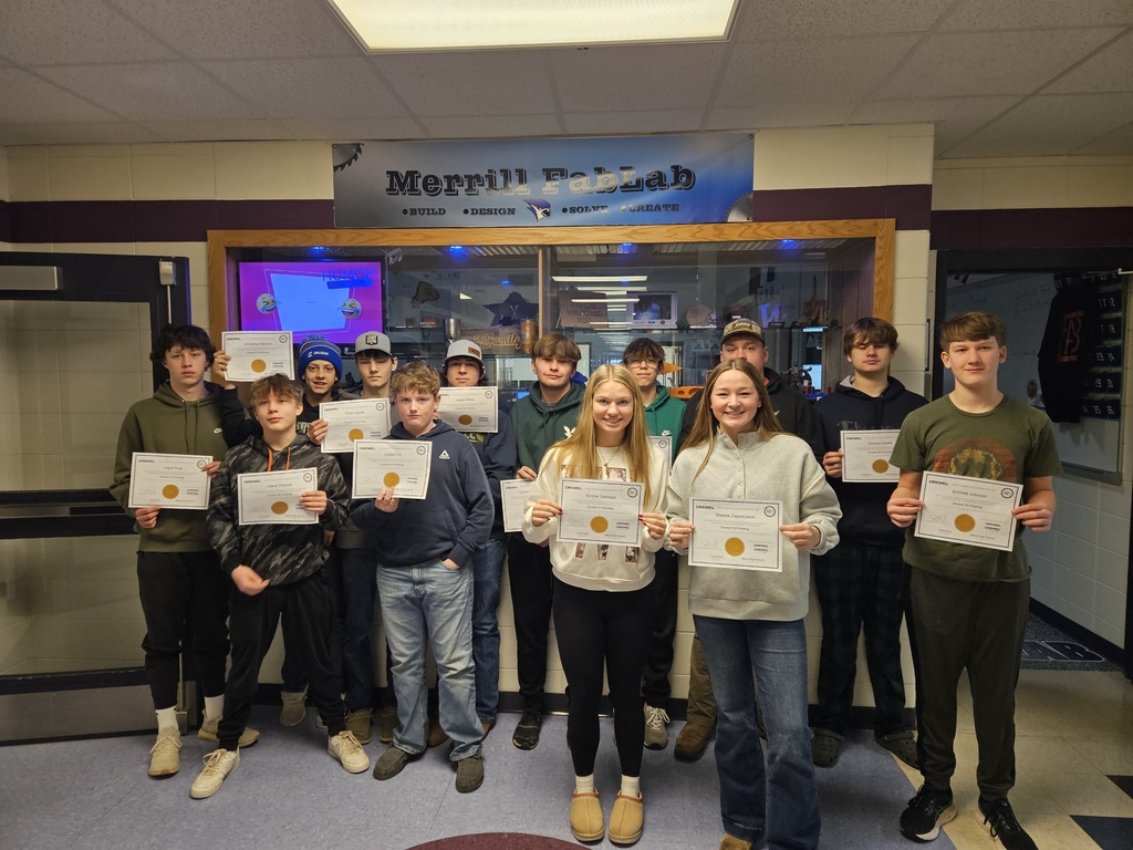 Group of students holding certificates  who earned a nationally recognized 3D printing certification through NC3.