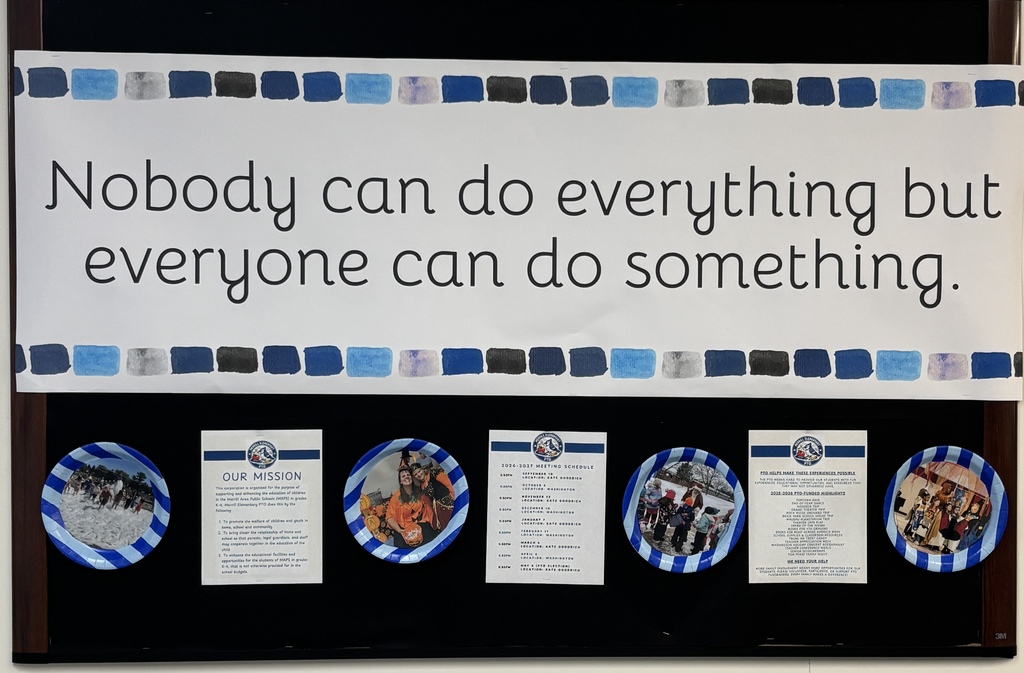 Bulletin Board that says, "Nobody can do everything, but everyone can do something.