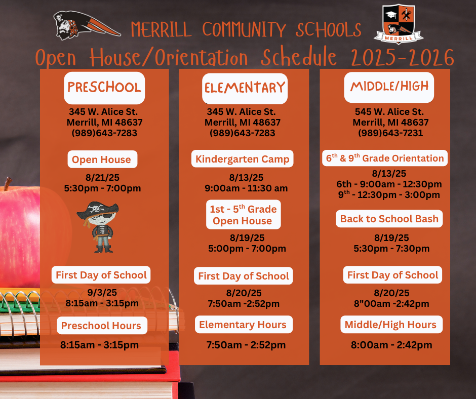 Open House Scheudle