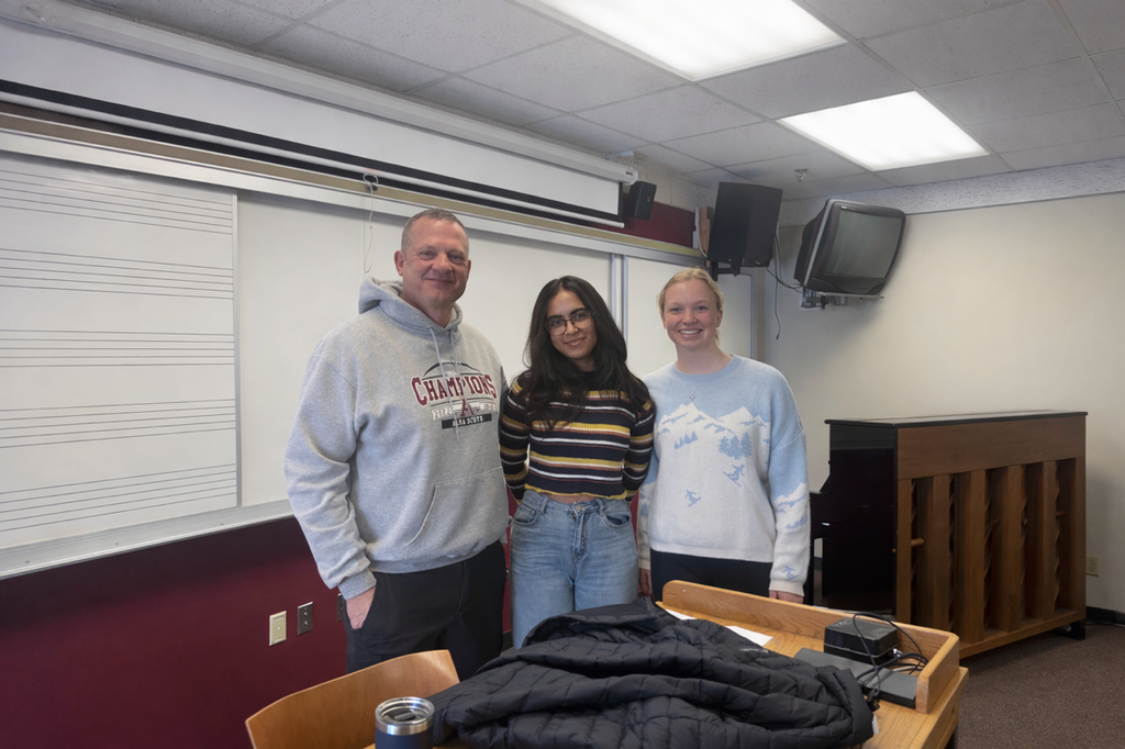 Mr. Wiley and 2 students 