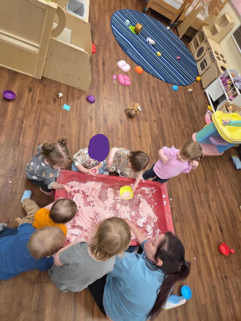 tots in sand table