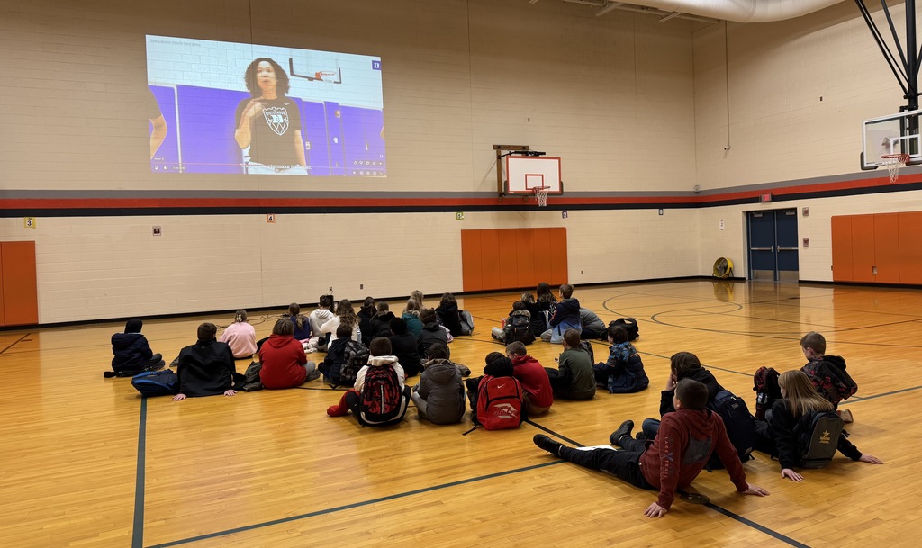 5th graders watching video