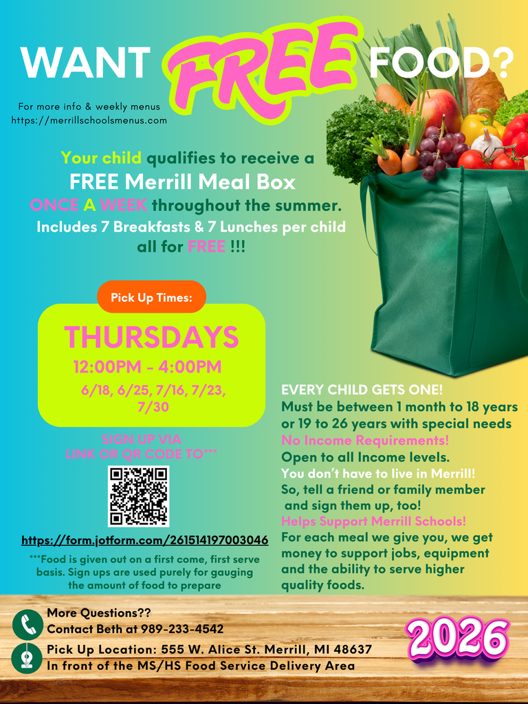 2026 Meal box information