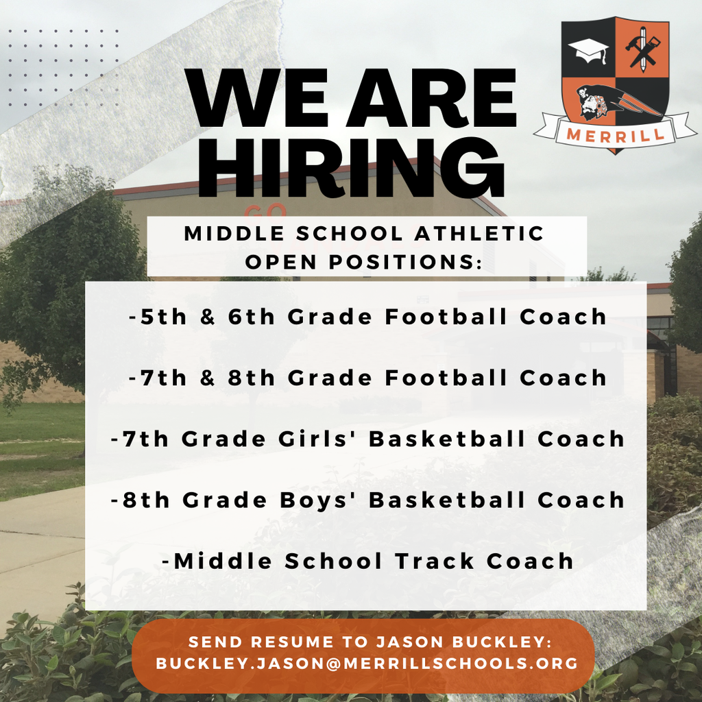 Now Hiring Middle School Athletics