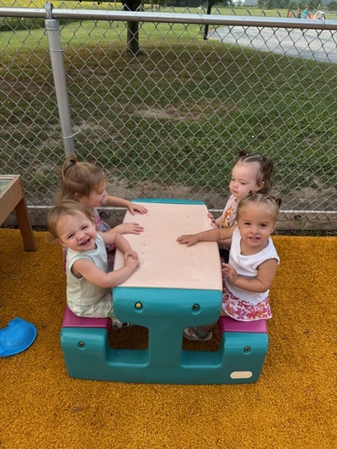 tots at the table
