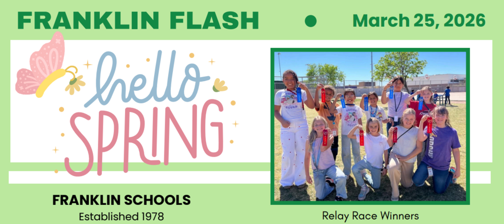 3rd grade students showing their awards from running the relay race