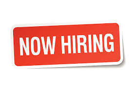 Red sign for now hiring
