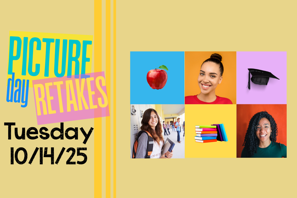 Picture retake day Tuesday 10/14/2025