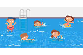 kids swimming in a pool
