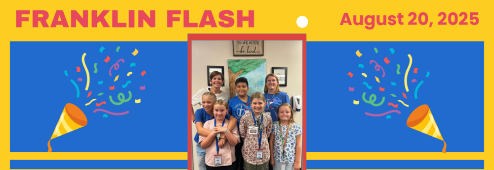 Student council members , Mrs. Baxter, and Mrs. Anderson.