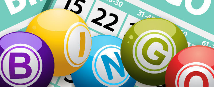 bingo balls and card