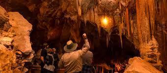 People touring a cave