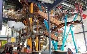 slide and stairs at museum