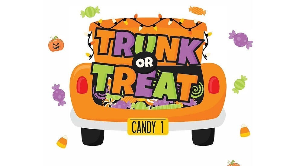 car trunk with candy