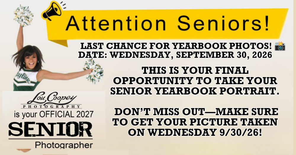 Attention Seniors! Lou Coopey Photography is your official 2027 senior photographer