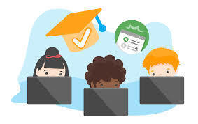 Students working on a computer