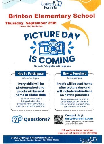 Brinton Picture Day Flyer