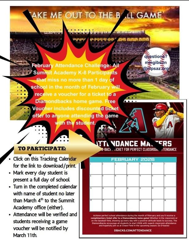 February attendance challenge from the Arizona Diamondbacks baseball team to win free tickets to a game