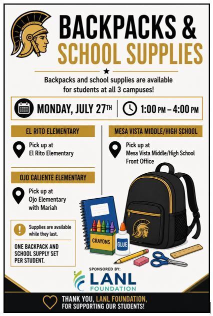 Backpacks and school supplies