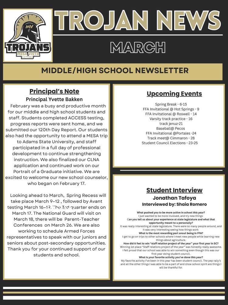 March Newsletter