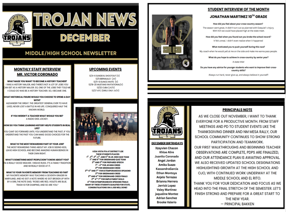 Trojan News- December