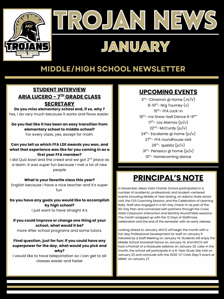 January Newsletter