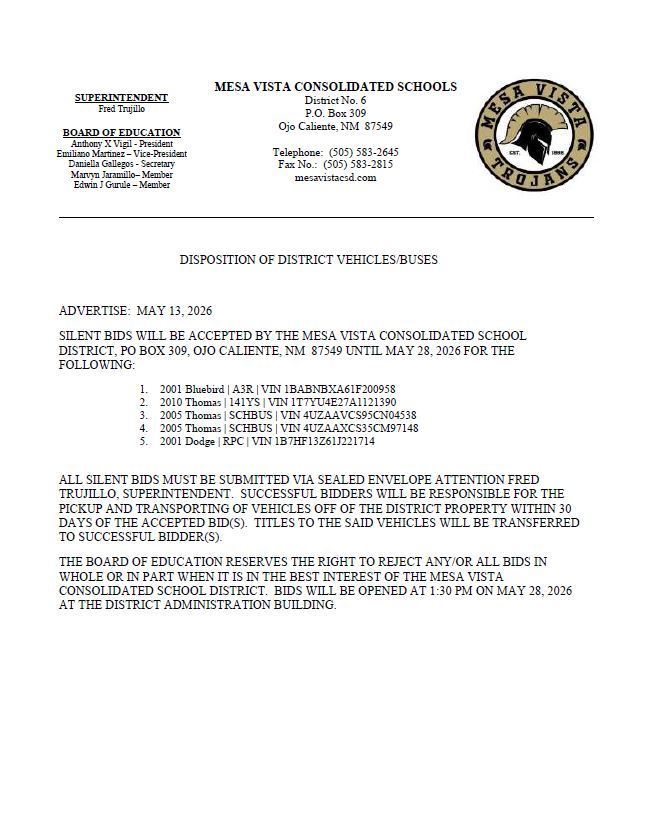 Disposition of Vehicles/Buses