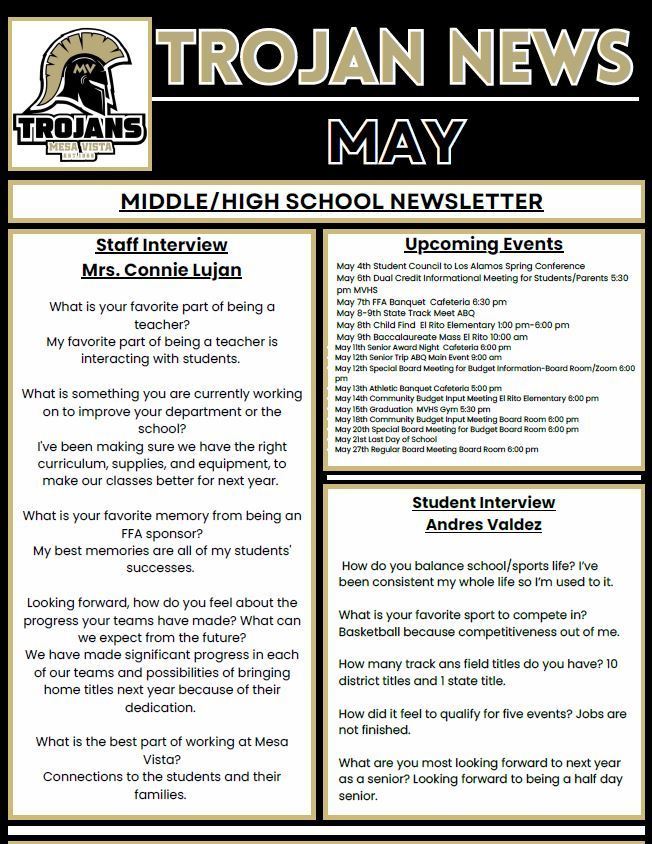 May Newsletter