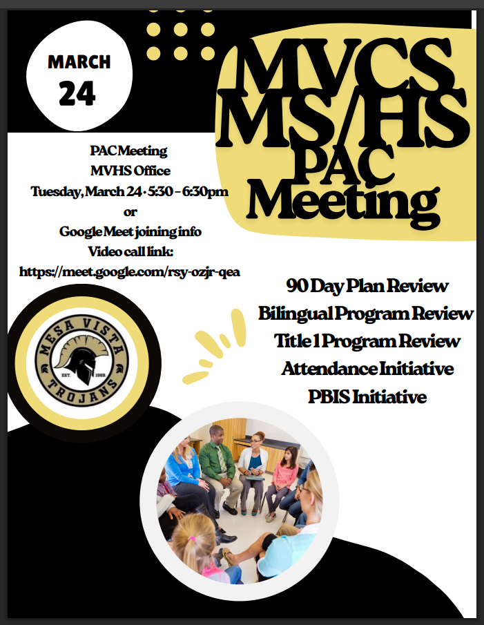 MVCSD PAC Meeting