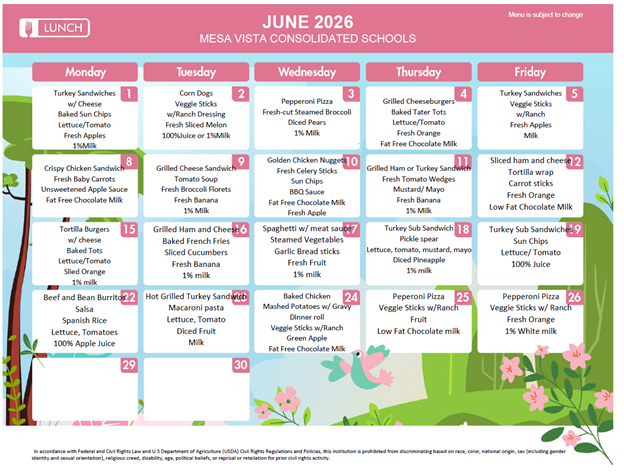 Summer Food Program- June Lunch 