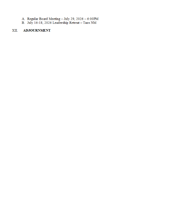 Regular Board Meeting Agenda Page 3