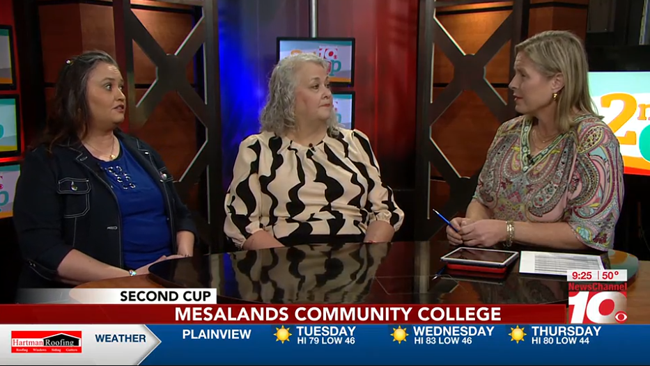 Image of our 2 nursing representatives being interviewed on TV