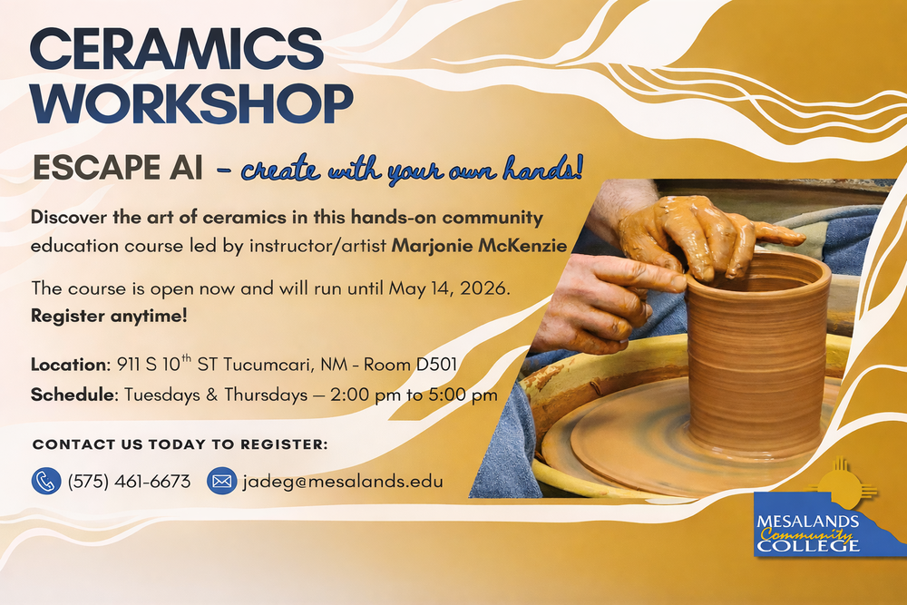 Ceramics workshop flyer