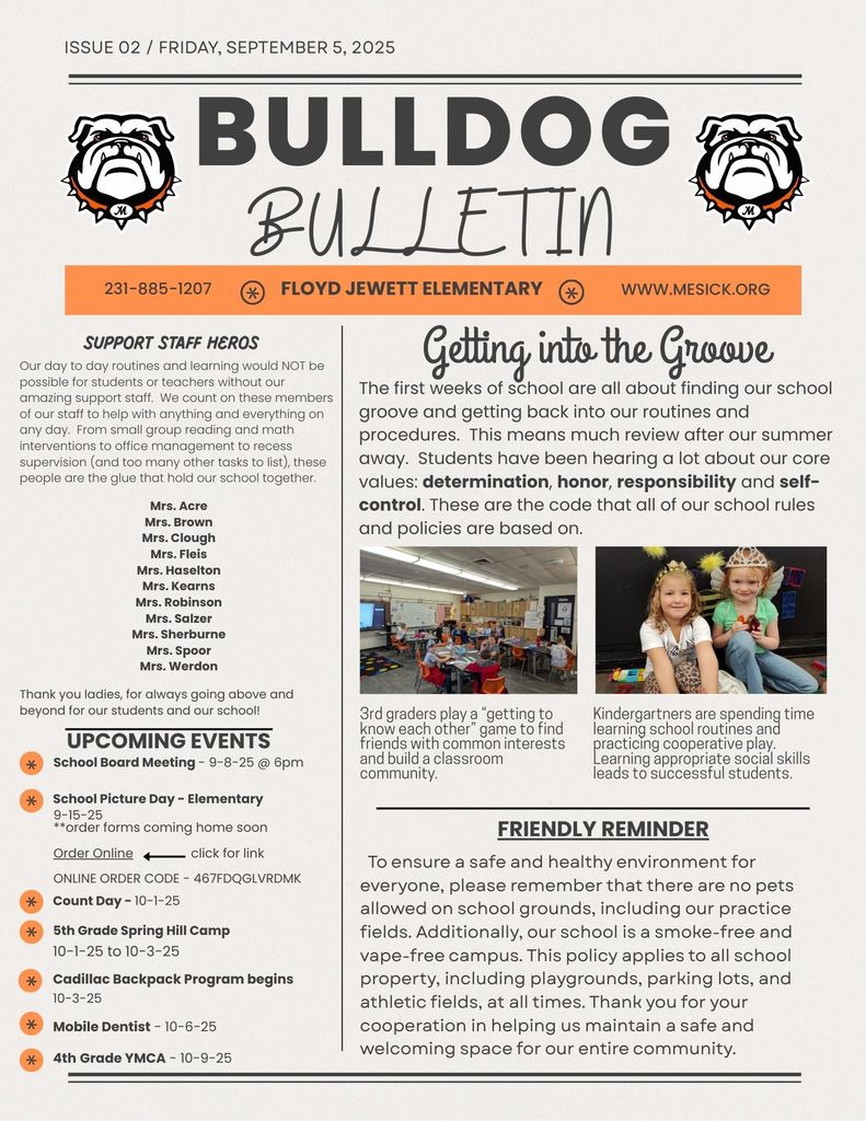 Elementary Bulldog Bulletin 9-5-25