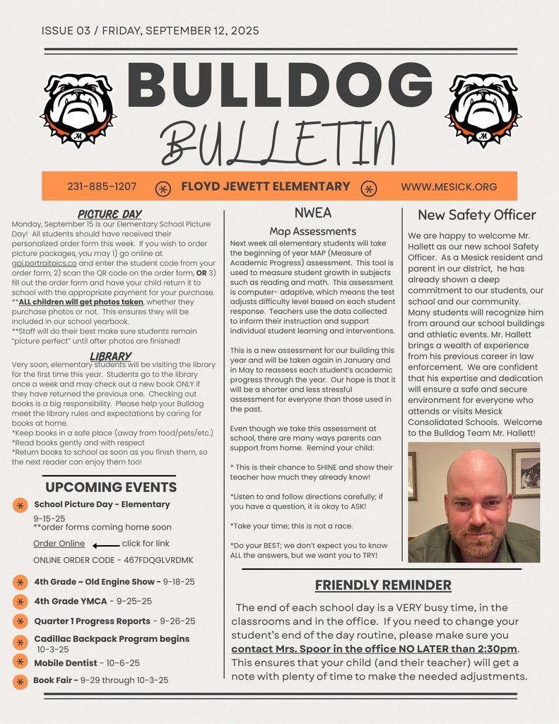 Elementary Bulldog Bulletin  9-12-25