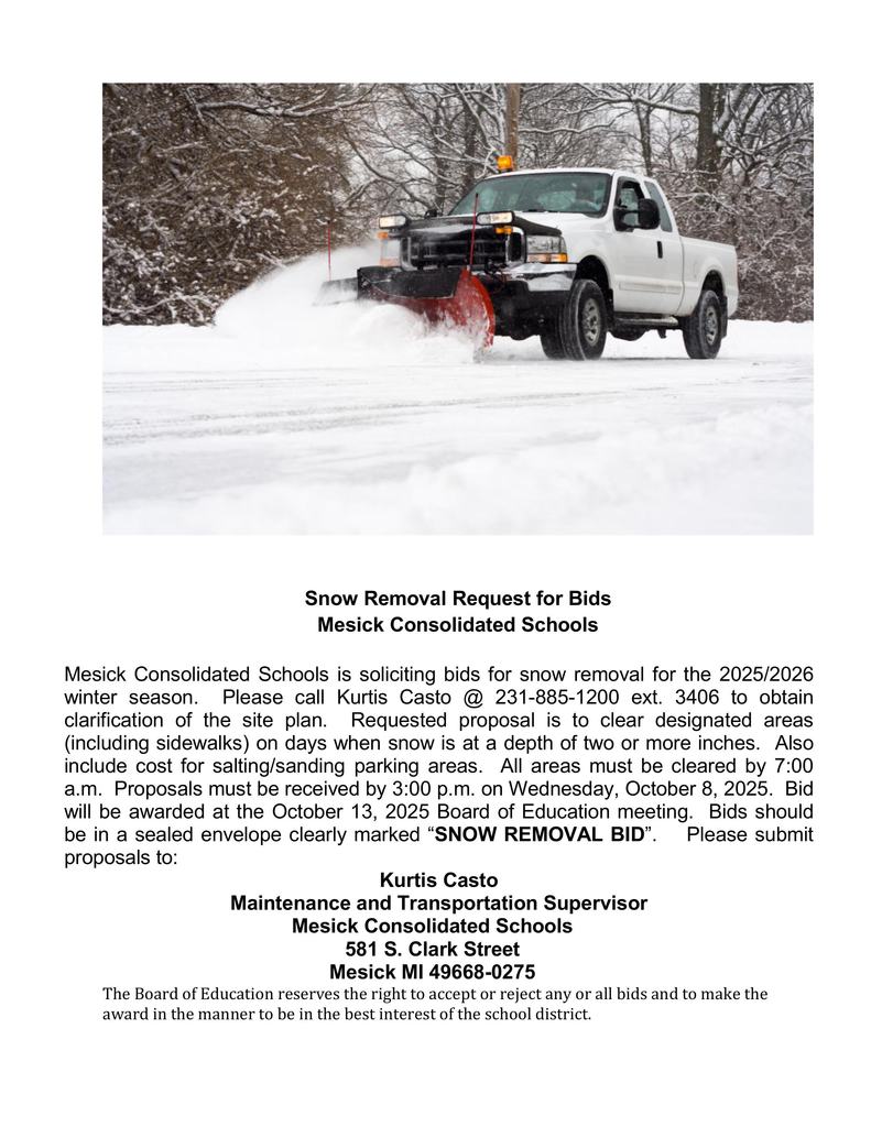 SNOW REMOVAL 2025-2026