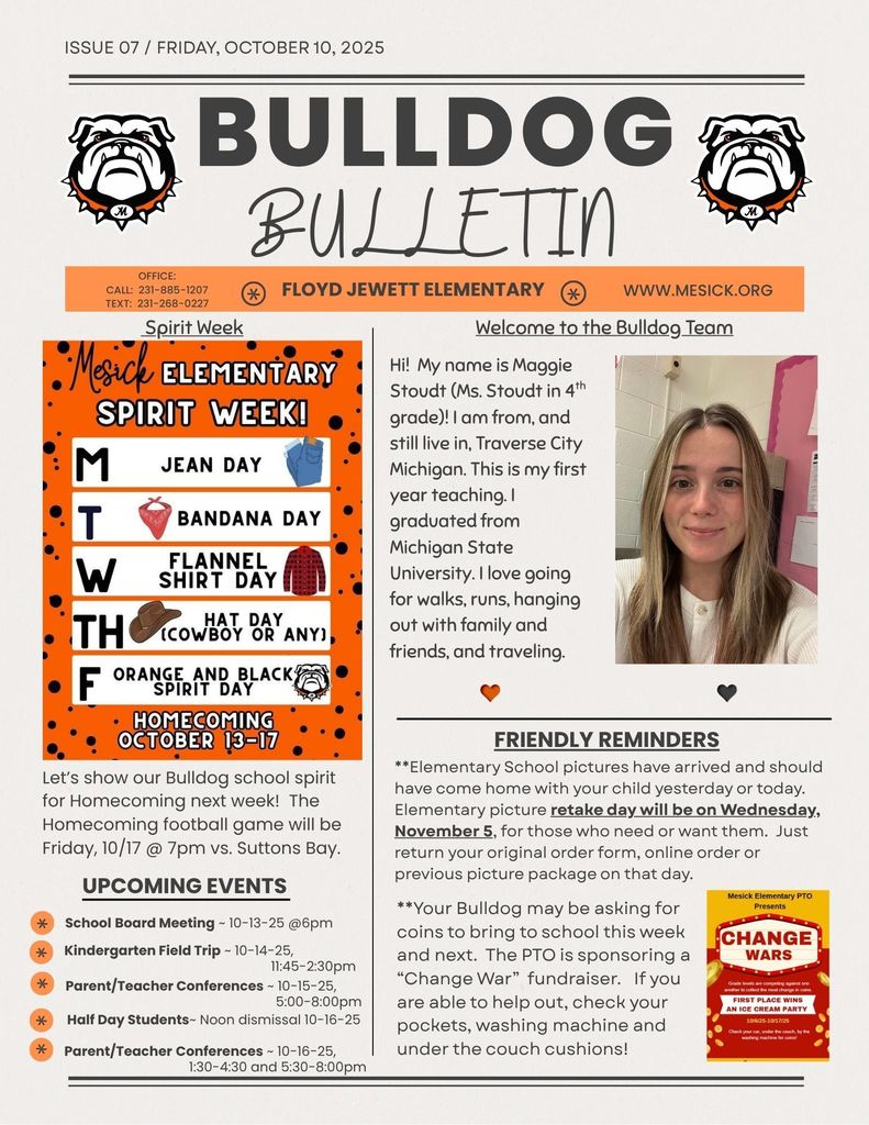 Elementary Bulldog Bulletin 10-10-25