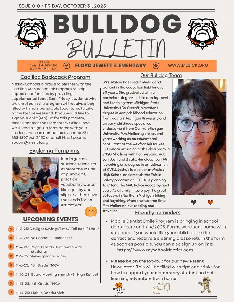 Elementary Bulldog Bulletin 10-31-25