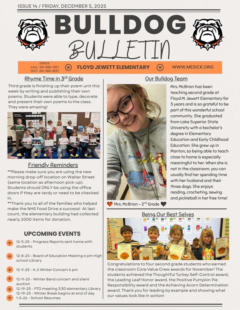 Elementary Bulldog Bulletin 12-5-25