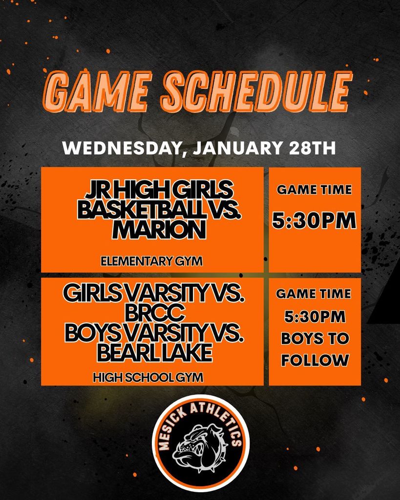 Game schedule 