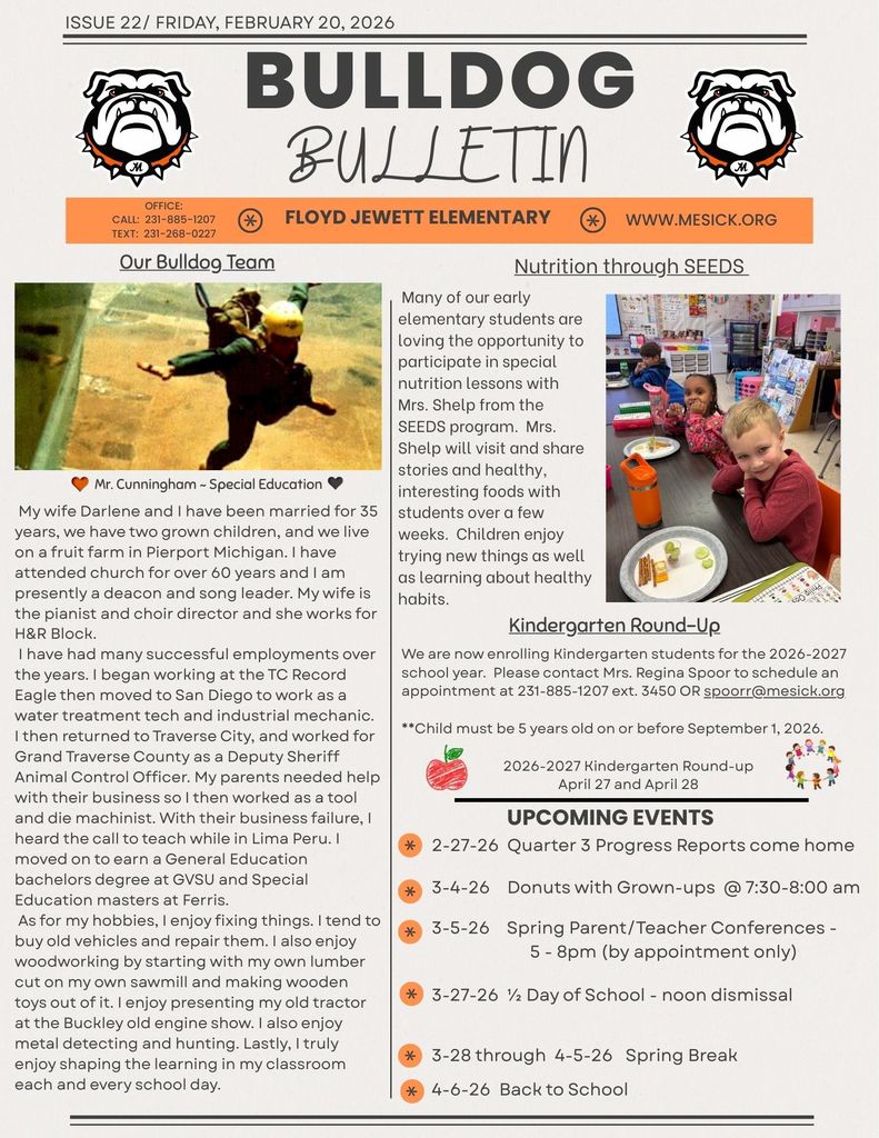 Elementary Bulldog Bulletin 2-20-26
