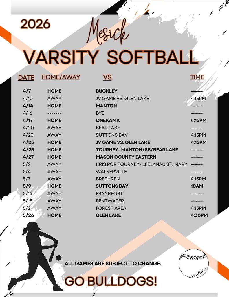 Sport Schedules Spring 2026