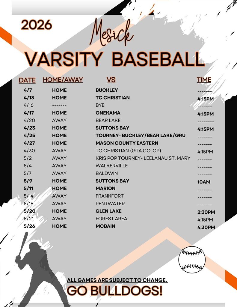 Sport Schedules Spring 2026
