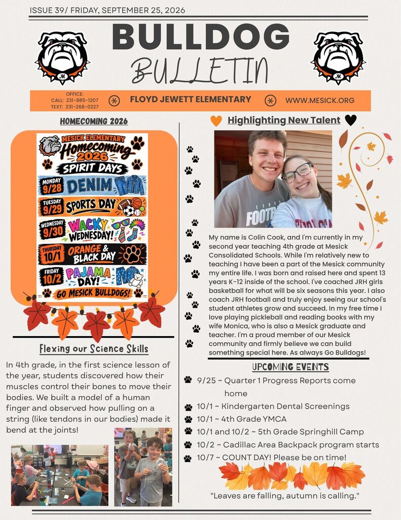 Bulldog Bulletin 9-25-26